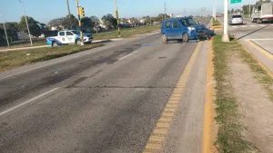 Choque en ruta nacional 11 deja dos personas con lesiones leves